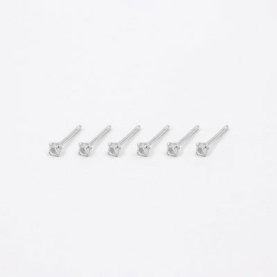 Puces d'oreilles 2mm - Argent Massif et Quartz Rose Naturel - Petite Vagabonde