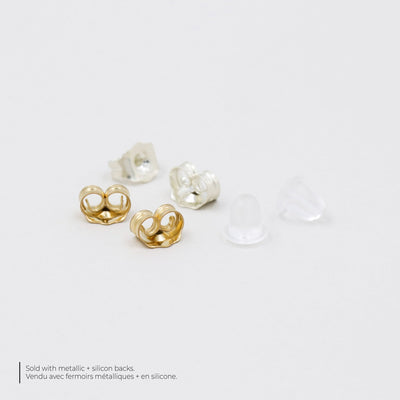 Puces d'oreilles 2mm - Argent Massif et Quartz Rose Naturel - Petite Vagabonde