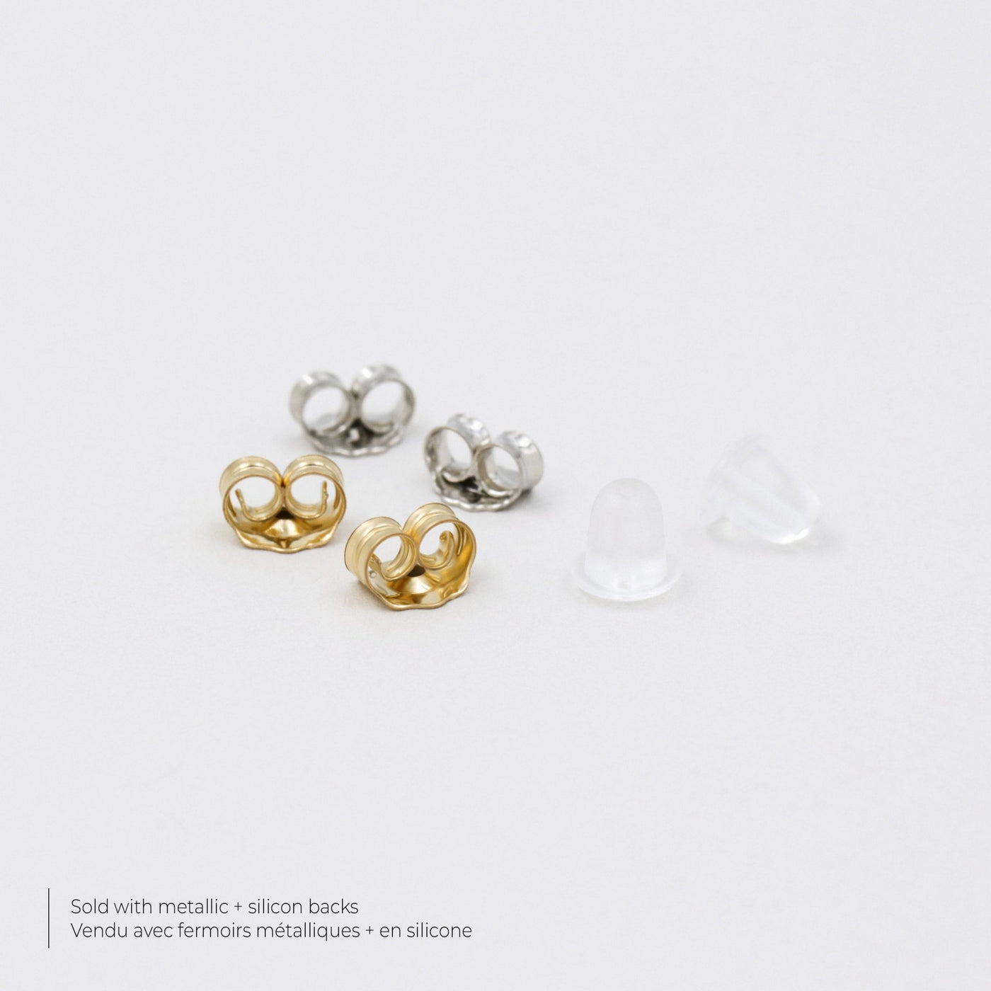 Puces d'oreilles 3-7.5mm avec Perles Blanches Naturelles - Petite Vagabonde