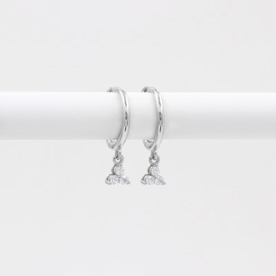 Rhea - Puces d'Oreilles - Argent Massif et Diamant Synthétique - Petite Vagabonde